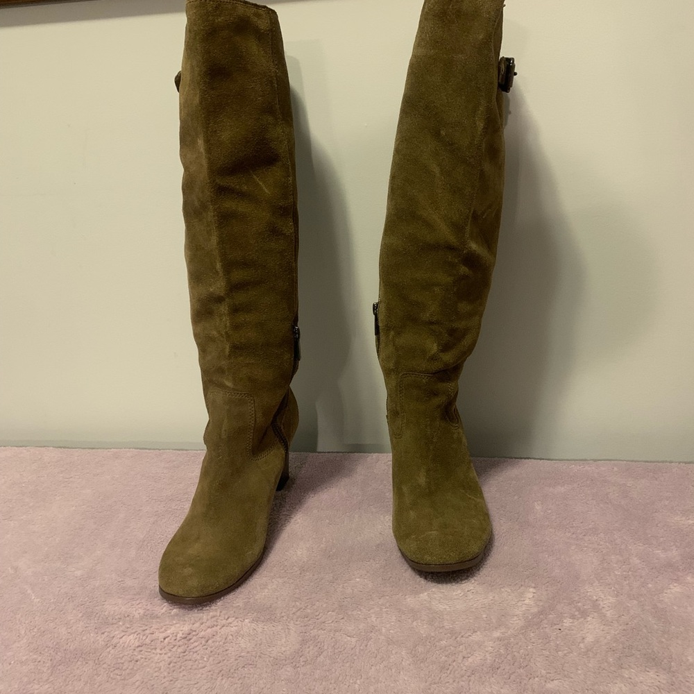 Olive suede Michael Kors boots
